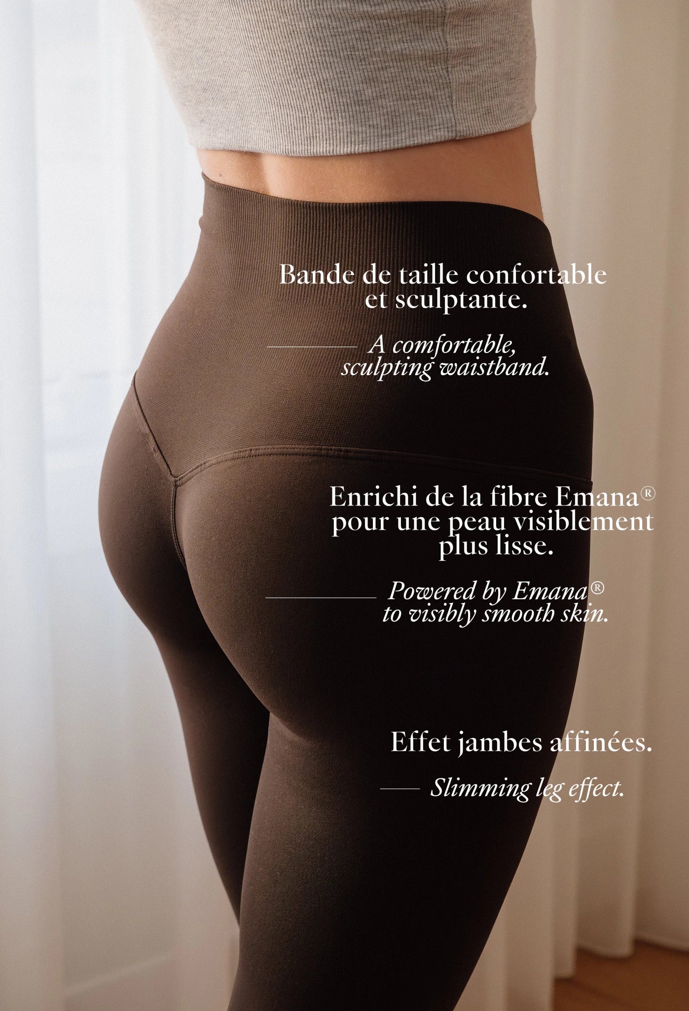 Sculpt Flow – Legging Long – Gamme SkinBloom – Brun Terre - Soje