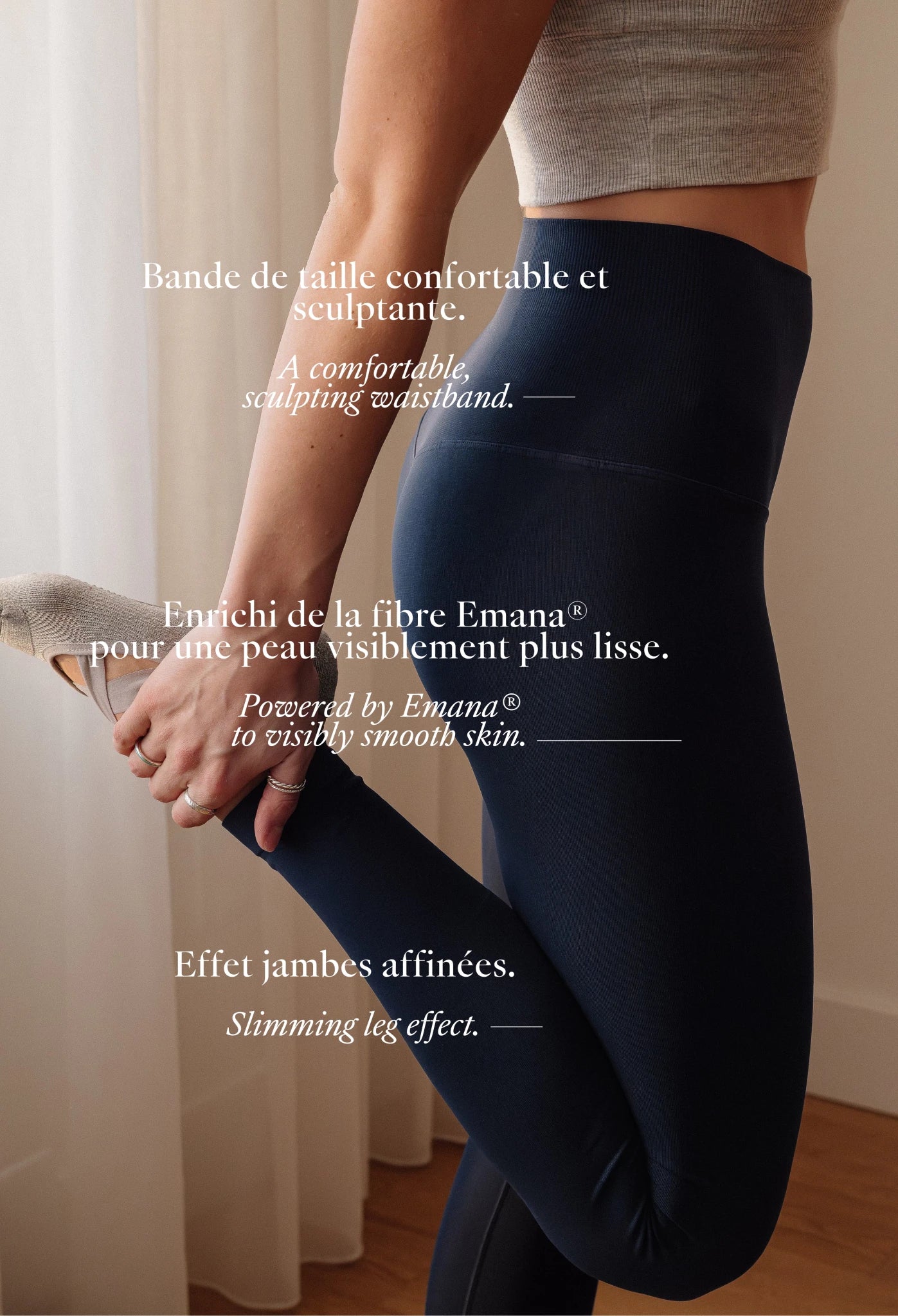 Sculpt Flow – Legging Long – Gamme SkinBloom – Marine - Soje